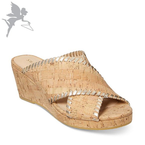Jack Rogers Shoes Jack Rogers Sloan Cork Crossover Wedge Sandal